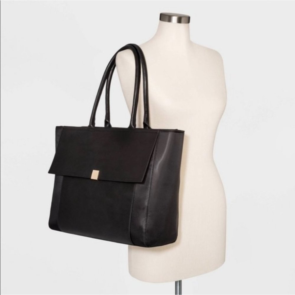 a new day Black Laptop Tote Bag